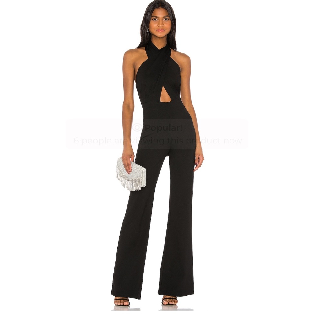 x REVOLVE Zahara Jumpsuit Amanda Uprichard Black Cutout
